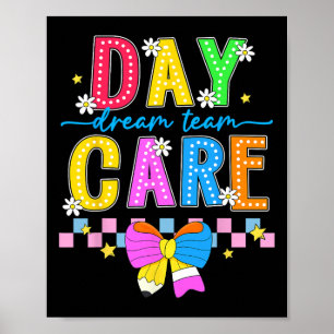 Daycare Teacher Daycare Provider Prek Teacher Back Poster