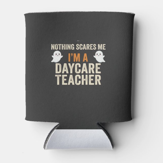 Daycare Teacher Halloween Ghost Design_1 Can Cooler (Front)