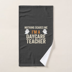 Daycare Teacher Halloween Ghost Design_1 Hand Towel