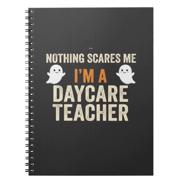 Daycare Teacher Halloween Ghost Design_1 Notebook (Front)