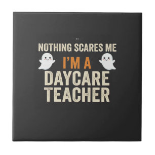 Daycare Teacher Halloween Ghost Design_1 Tile