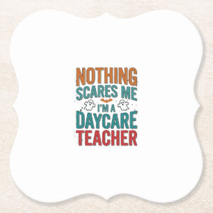 Daycare Teacher Halloween Ghost Vintage Shirt Desi Paper Coaster