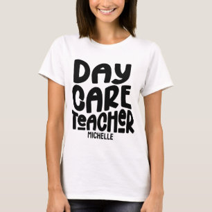 Daycare Teacher Minimalist Text Design T-Shirt