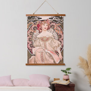 Daydream by Alphonse Mucha  Hanging Tapestry