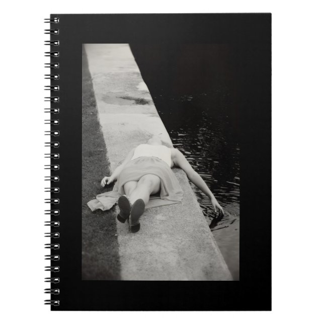 Daydreaming Black and White Photo Notebook (Front)