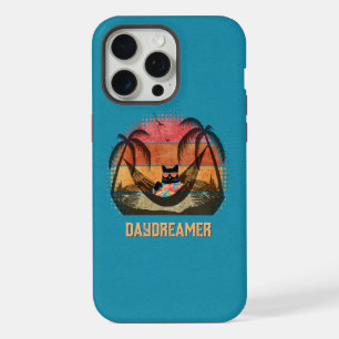 Daydreaming Cool Cat's Tropical Escape iPhone 15 Pro Max Case