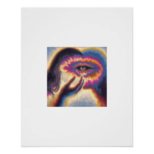 Daydreaming Flame Eye Portrait Poster