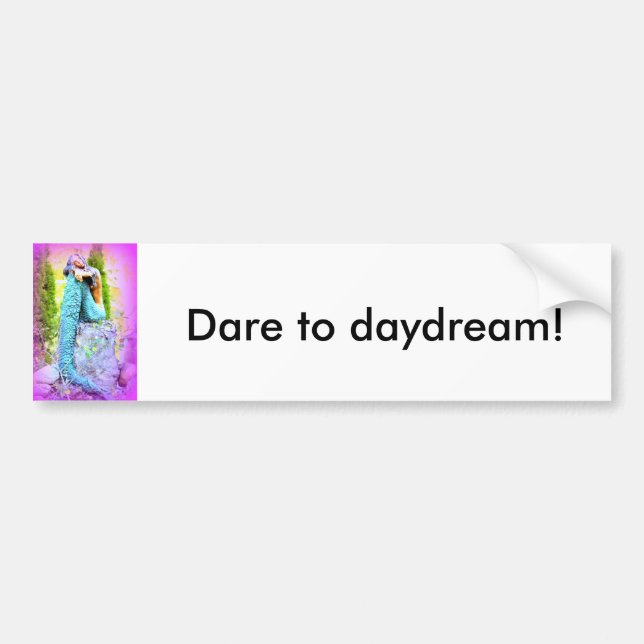 daydreaming mermaid bumper sticker (Front)