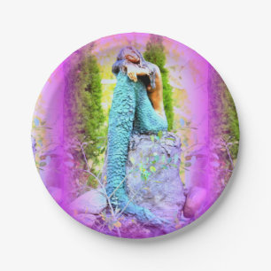 daydreaming mermaid paper plates
