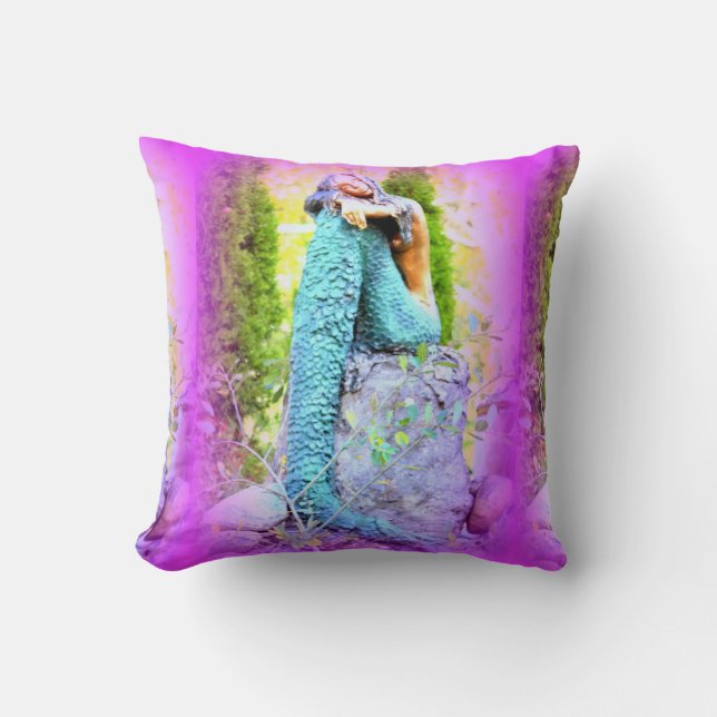daydreaming mermaid pillow (Front)