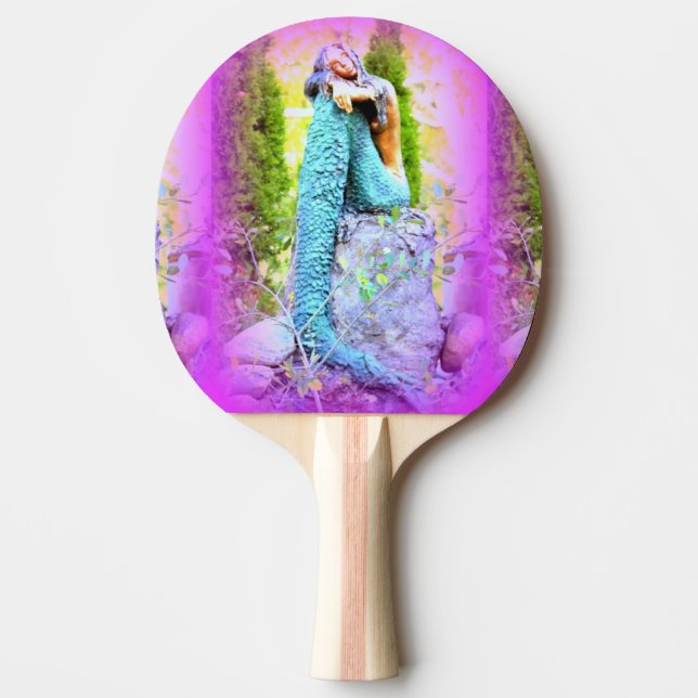 daydreaming mermaid ping pong paddle (Front)