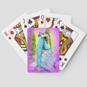 daydreaming mermaid playing cards