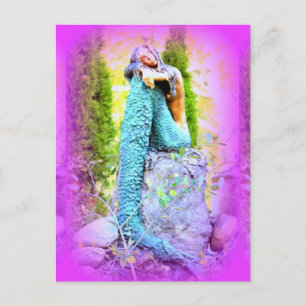 daydreaming mermaid postcard