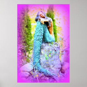 daydreaming mermaid poster