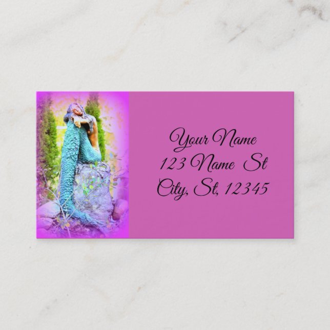 Daydreaming mermaid Thunder Cove Business Card (Front)
