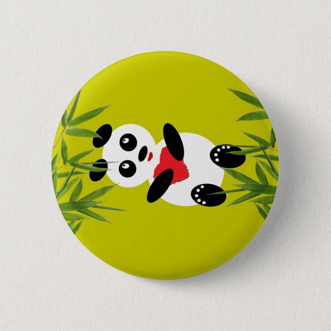 Daydreaming Panda Customisable Pin (Front)