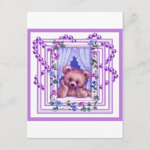 Daydreaming Teddy Bear Postcard