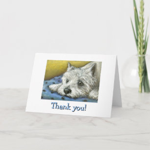 Daydreaming Westie Thank You Card
