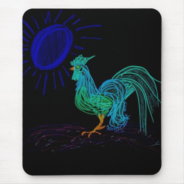 Dayglow Country Rooster Mouse Pad (Front)