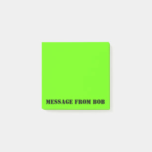 Dayglow Green Message 3 x 3 Post-it Notes