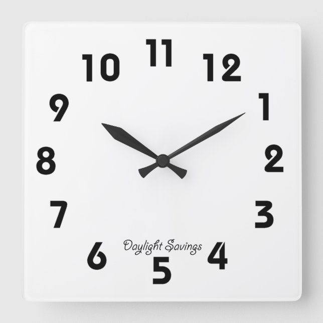 Daylight Savings Wall Clock (Front)