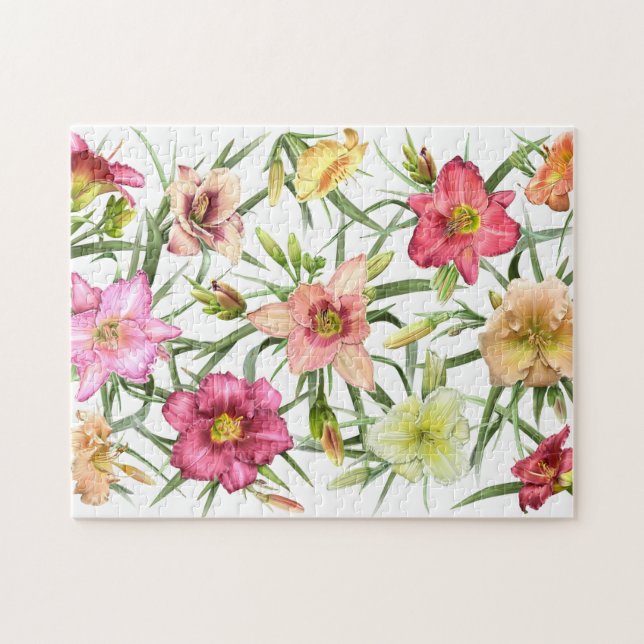 Daylilies All Over Jigsaw Puzzle (Horizontal)