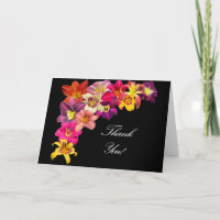 Daylilies on Black - Thank You