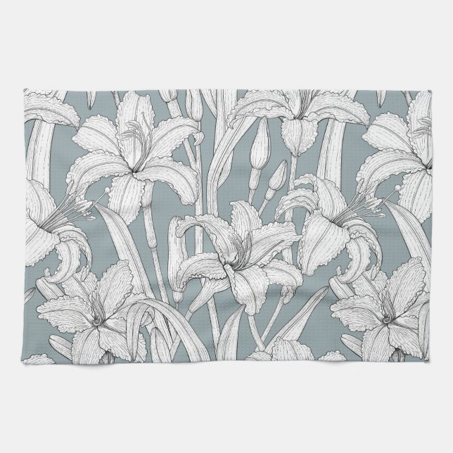Daylilies Tea Towel (Horizontal)