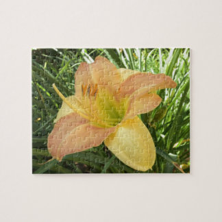 DAYLILY "Blonde Baby" --- Yellow green orange. Jigsaw Puzzle