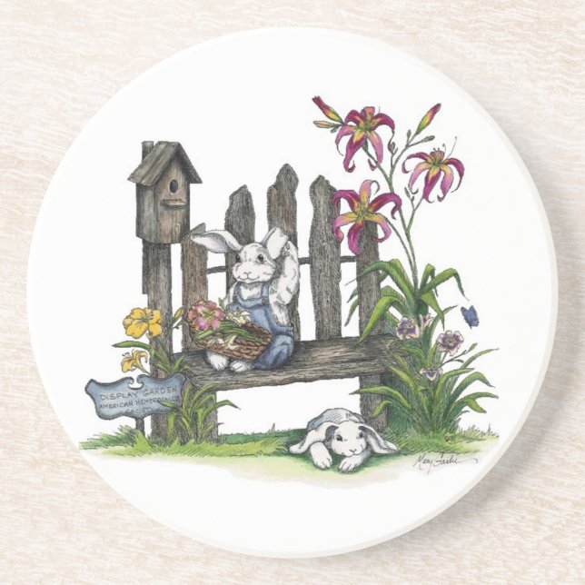 Daylily/Bunny coaster (Front)