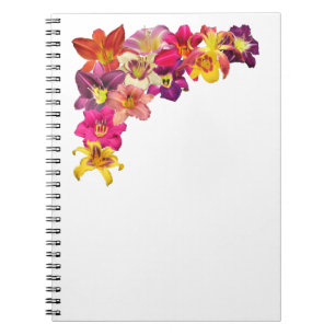 Daylily Corner Collage Spiral Notebook