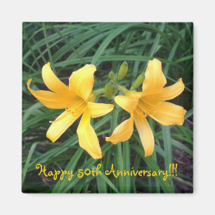 DAYLILY "Downey" Gold Duo --- Magnet