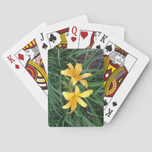 DAYLILY "Downey" Gold Duo -- Playing Cards