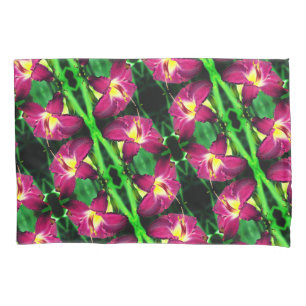 Daylily Flower Close Up Abstract Pattern Pillowcase
