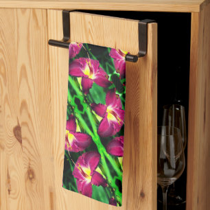 Daylily Flower Close Up Abstract Pattern      Tea Towel