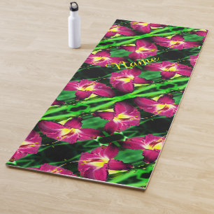 Daylily Flower Close Up Abstract Personalised Yoga Mat