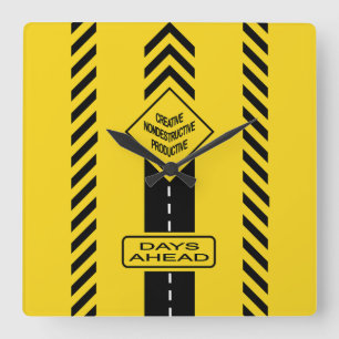 Days Ahead Square Wall Clock