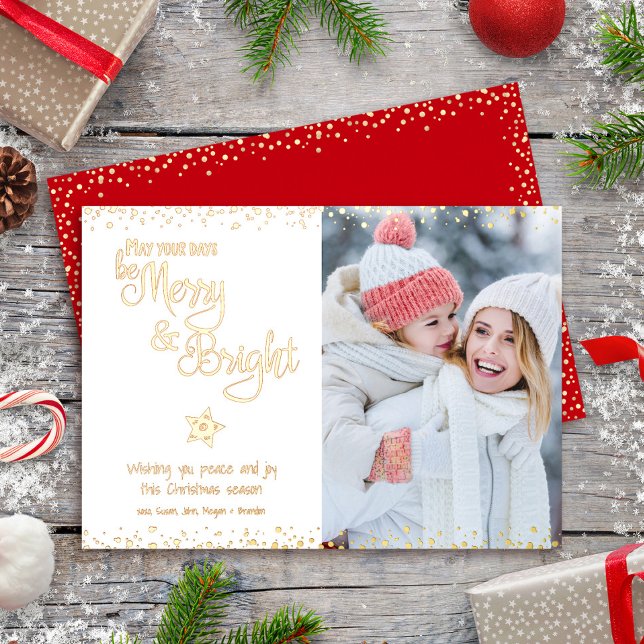 Days Be Merry and Bright Script Photo Real Gold (Creator Uploaded)