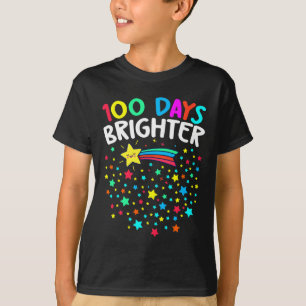 Days Brighter Happy 100 Days Of School Teachers Ki T-Shirt