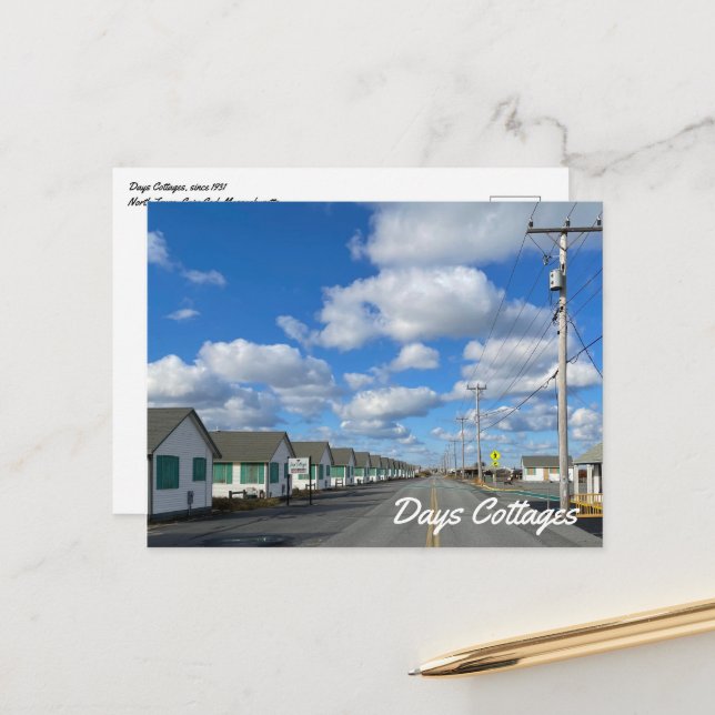 Days Cottages Postcard, Shore Road View Postcard (Front/Back In Situ)