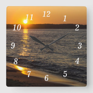 Days End At Traverse City Wall Clock