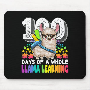 Days Of A Whole Llama Learning 100 Days Of School Mouse Pad