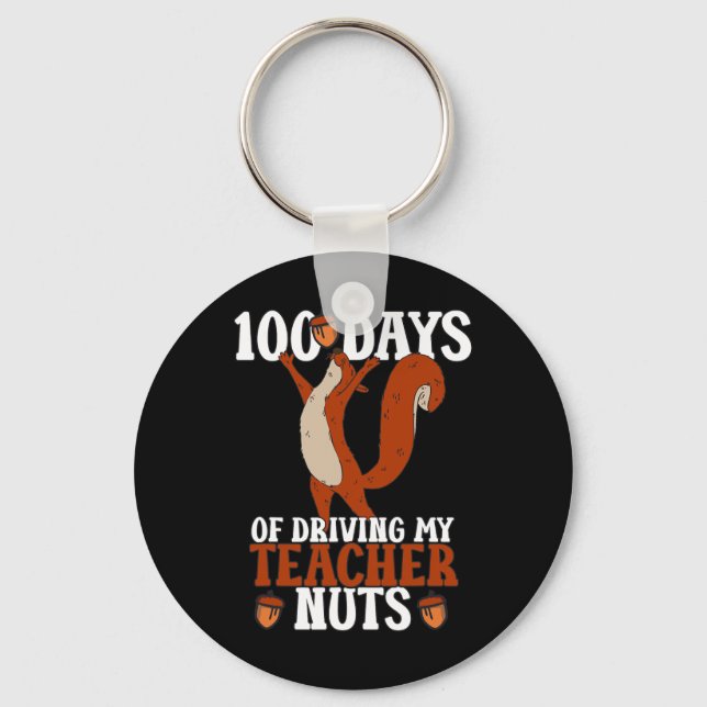 Days Of Driving Teacher Nuts School Retro Team 1  Key Ring (Front)