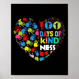 Days Of Kind Ness Fun 100 Days Of School Outfit Fo Poster