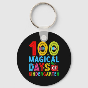 Days Of Kindergarten Happy 100th Day Of School  Key Ring