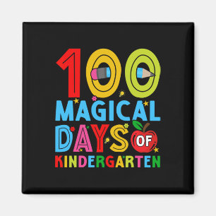 Days Of Kindergarten Happy 100th Day Of School  Magnet