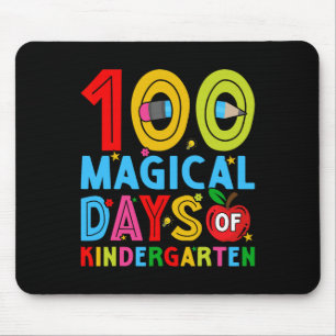 Days Of Kindergarten Happy 100th Day Of School Mouse Pad