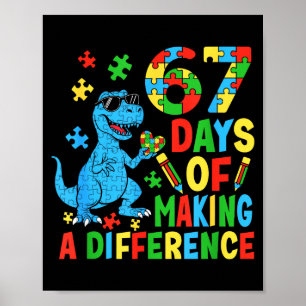 Days Of Making A Difference Dinosaur Autism Teache Poster