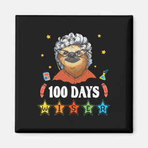 Days Of School 100 Year Old Lady Costume For Women Magnet
