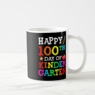 Days Of School 100th Day Of School Kindergarten Coffee Mug